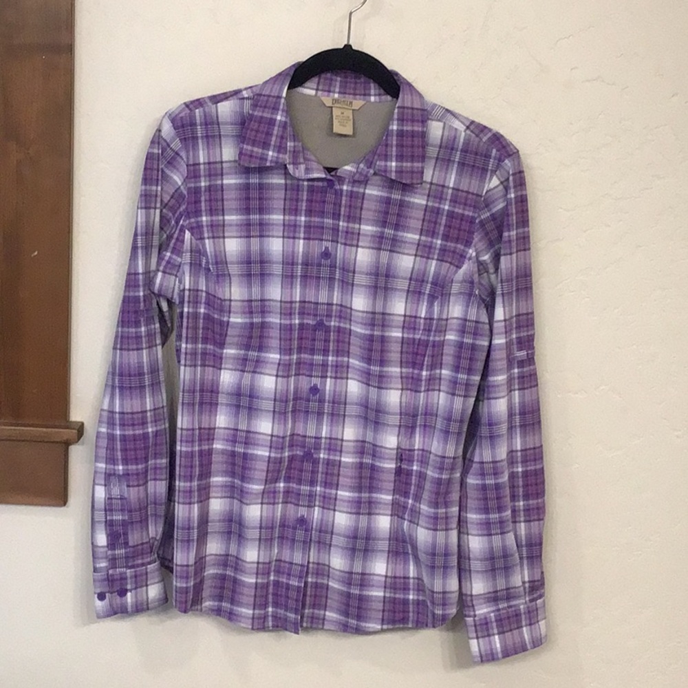 Duluth Trading Co. Sidewinder Shirt, M, Purple